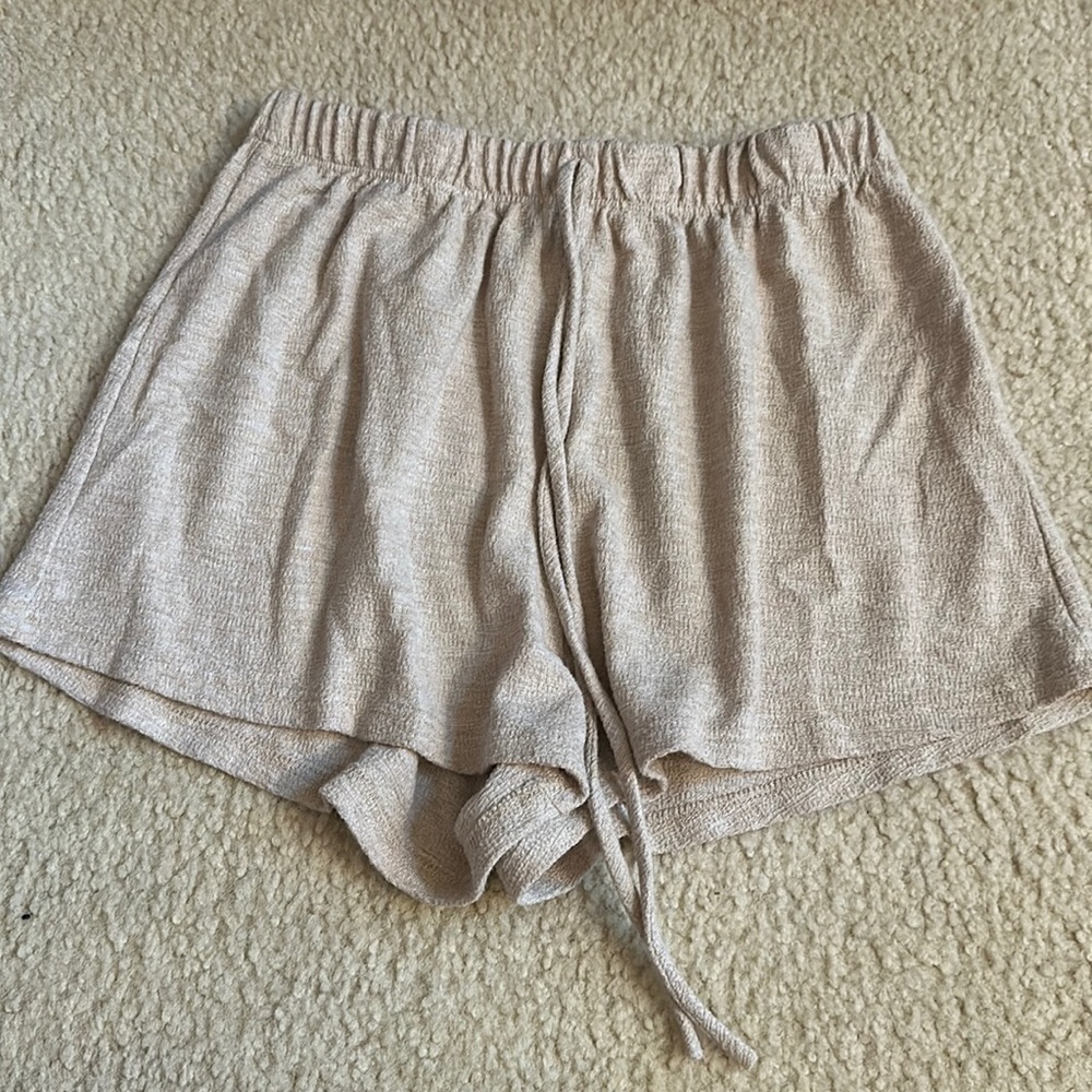 Beige lounging shorts